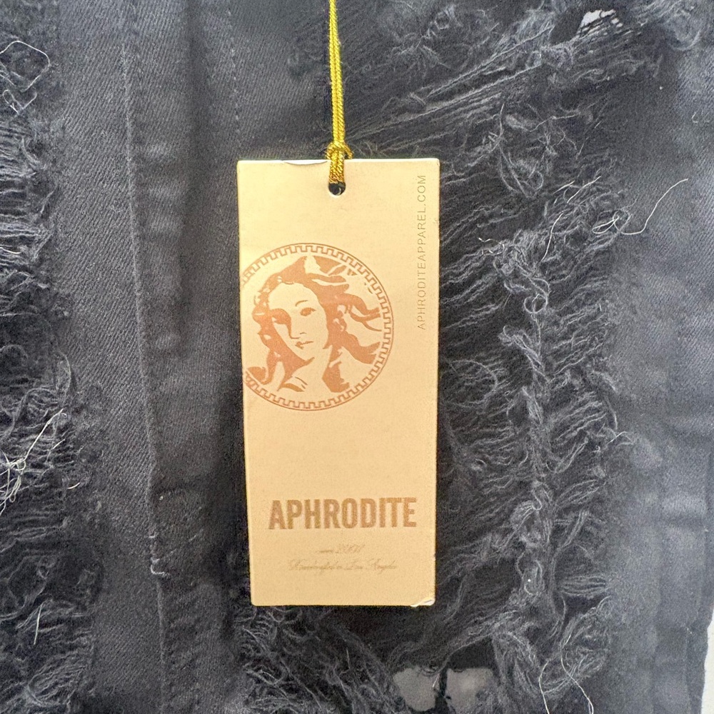 Aphrodite Charcoal Distressed Denim Sz 30 Brand New - Picture 3 of 15